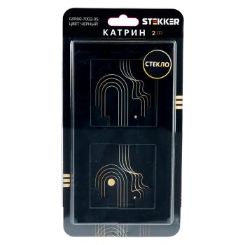 Рамка STEKKER Катрин 2 поста, цвет черный, арт. GFR00-7002-05