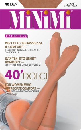 Гольфы женские Minimi Elastic 40den 2 пары цвет Daino