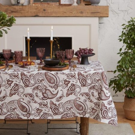 Скатерть Восточные узоры 180х149 см саржа