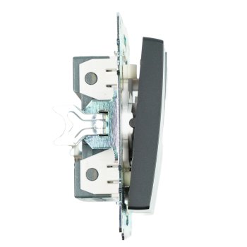 Выключатель встраиваемый STEKKER Катрин 2 кл. черный, без подсветки, арт. GLS10-7104-05