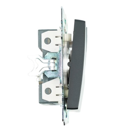 Выключатель встраиваемый STEKKER Катрин 2 кл. черный, без подсветки, арт. GLS10-7104-05