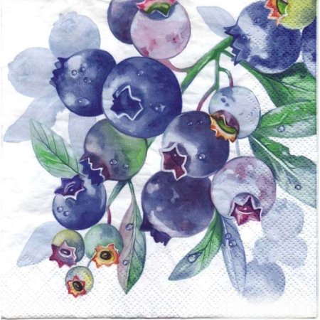 Салфетки бумажные Art Bouqet Черника 33х33см 20шт