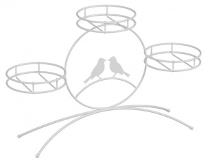 Подставка для цветов ЗМИ Весна3 460х130 мм белый