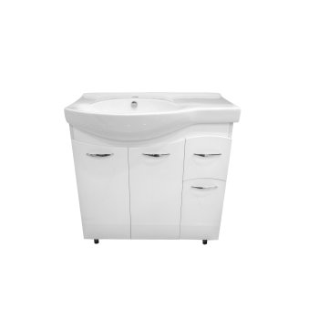 Тумба напольная Коралл 85х85х51см цвет белый