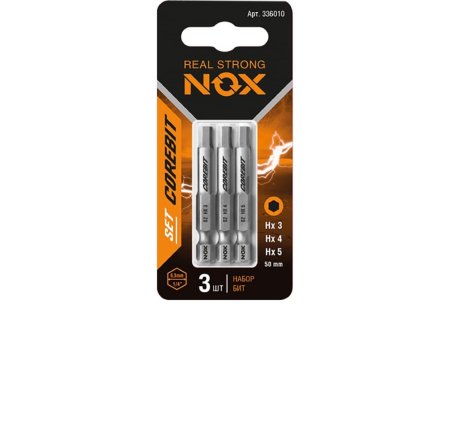 Набор бит один NOX 336010 H3 50 мм 3 шт.