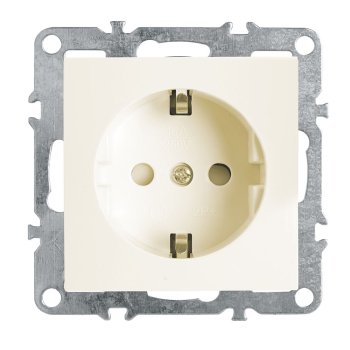 Розетка силовая встраиваемая STEKKER ЭРНА цвет слоновая кость, арт. 39328