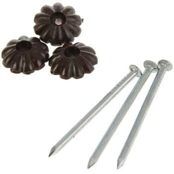 Гвоздь с декоративной шляпкой оцинкованный  1,8х30мм 80 шт. цвет коричневый