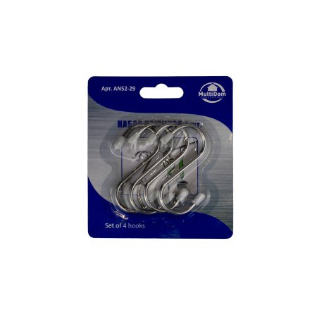 Крюк s-образный нет цвет хром 10см 15 мм 4 шт