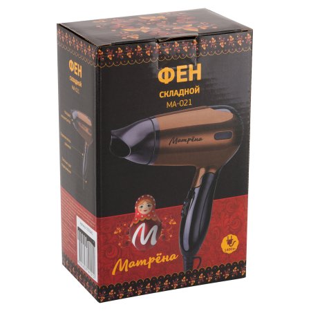 Фен Матрена MA-021 1400Вт цвет золото/серебро