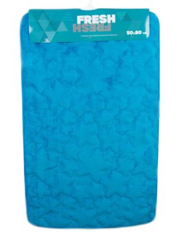 Коврик для ванной комнаты Звезды 50хцвет голубой