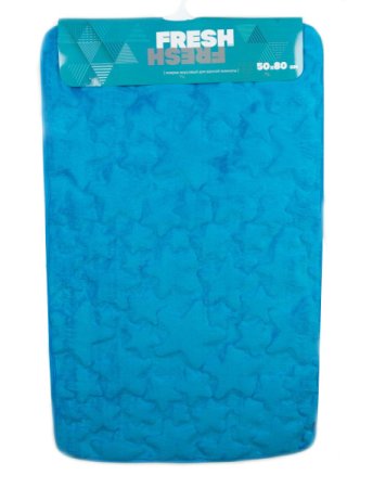 Коврик для ванной комнаты Звезды 50хцвет голубой