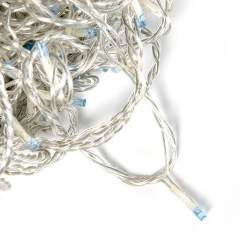 Гирлянда для улицы нить Мерцание 20м синий 240 LED ламп черный провод