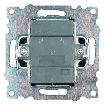 Выключатель встраиваемый STEKKER Катрин 2 кл. черный, без подсветки, арт. GLS10-7104-05