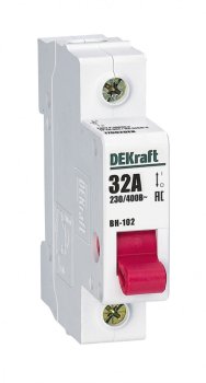 Выключатель нагрузки Dekraft ВН-102 1P 32А арт.17002DEK