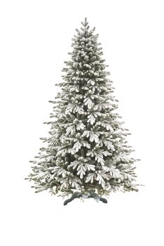 Искусственная елка литая 210 см Заснеженная лесная зеленый
