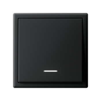 Выключатель встраиваемый Systeme Electric ARTGALLERY 1 кл. карбон, с подсветкой, арт. GAL001013s