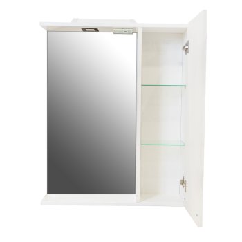 Шкаф-зеркало подвесной Азур 83х65х15см серый