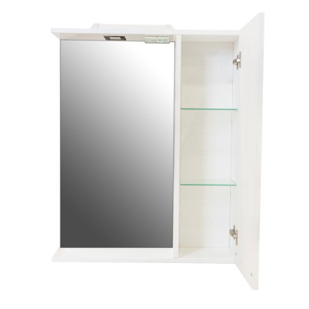 Шкаф-зеркало подвесной Азур 83х65х15см серый