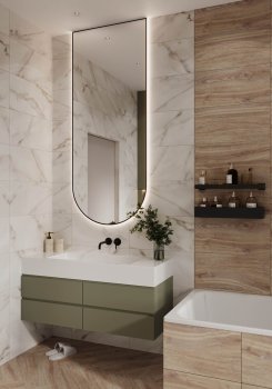 Плитка настенная Luni, белая 60х30х0,9 см