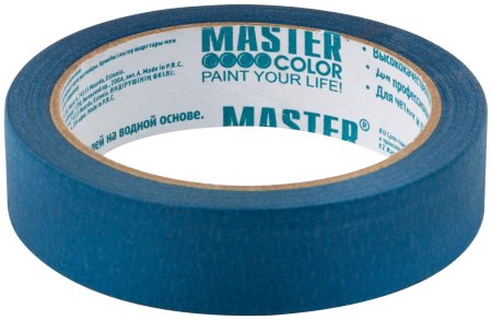 Лента малярная Master Color 24 мм х 25м синий 100°C