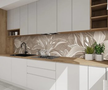 Фартук ПВХ Цветы 300х60