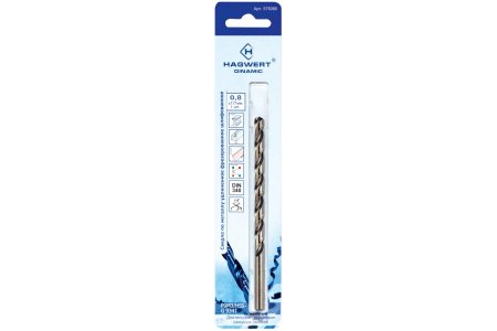 Сверло по металлу HAGWERT 575080 8 мм 117 мм 1 шт