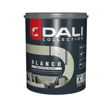 Краска водно-дисперсионная Dali Collection BLANCO для стен и потолков основа А 0,9 л