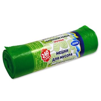 Пакеты для мусора Antella прочные 240л 5шт 50мкм биоразлагаемые Пакеты для мусора Antella прочные 240л 5шт 50мкм биоразлагаемые