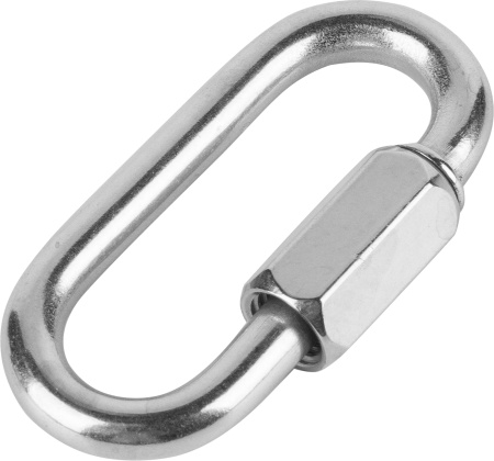 Карабин DIN5299d винтовой с фиксатором 3,5 мм 35 мм 1 шт.