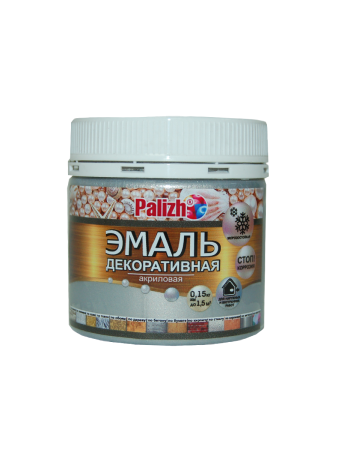 Эмаль акриловая декоративная Palizh серебро 0,15 кг
