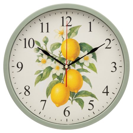 Часы настенные  Лимоны Ø30см цвет оливковый