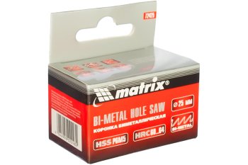 Коронка-чашка Matrix BIMETAL 25 мм по металлу