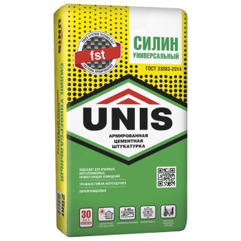 Штукатурка Силин универсальная армированная Юнис 25 кг