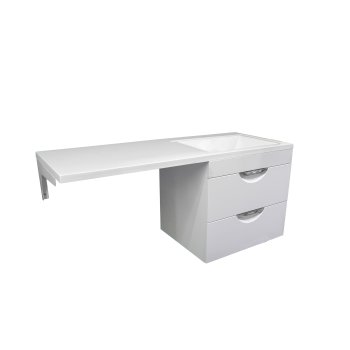 Тумба подвесная под стиральную машину Алиот 48х60х41см цвет белый