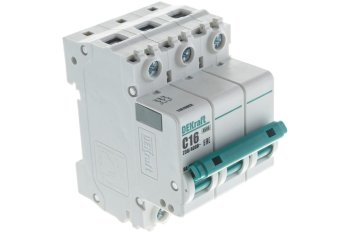 Автоматический выключатель Dekraft ВА-101 3P 16А хар-ка C 4,5кА