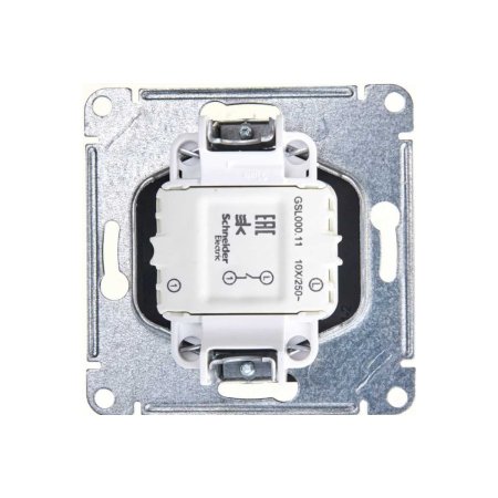 Выключатель встраиваемый Schneider Electric Glossa 1 кл. антрацит, без подсветки, арт. GSL000711