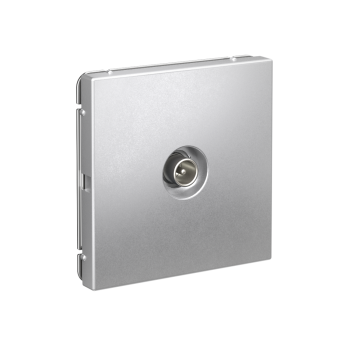 Розетка телевизионная TV оконечная встраиваемая Systeme Electric ARTGALLERY цвет алюминий, арт. GAL000391