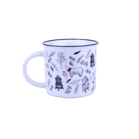 Кружка Мелодия леса, 300 мл, фарфор цвет белый