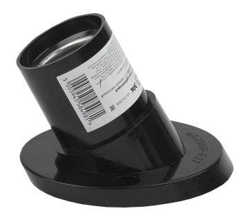 Патрон настенный, наклонный ЭРА E27 черный карболитовый