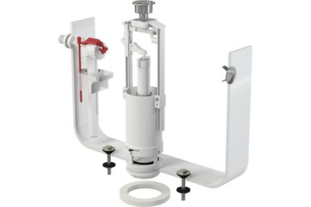 Арматура с боковой подводкой кнопка 1 режим хром Alcadrain