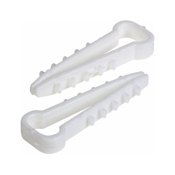 Дюбель-хомут КВТ плоский 8-5мм полиамид белый 100шт.