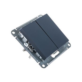 Выключатель встраиваемый Schneider Electric AtlasDesign 2 кл. грифель, без подсветки, арт. ATN000751