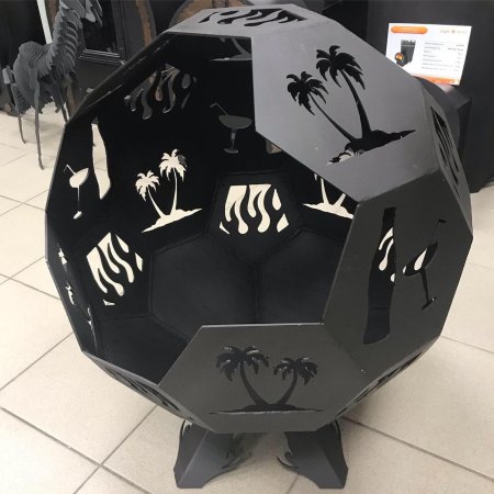 Очаг стальной Тропики 70х70х60 см 3 мм