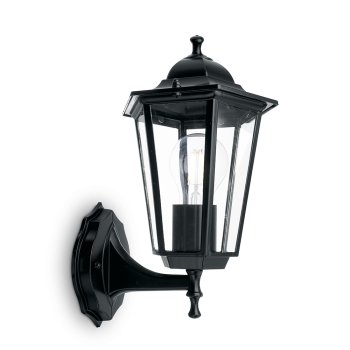 Светильник садово-парковый настенный Feron 6101/PL6101 черный E27 1х60Вт