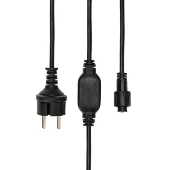 Блок питания  для улицы для уличных гирлянд 1,5м черный черный провод