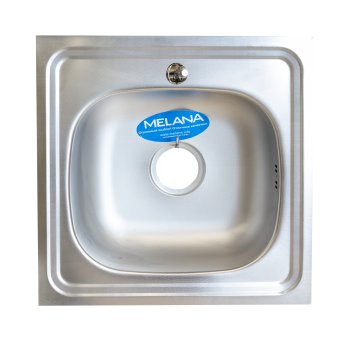 Мойка накладная MELANA нержавеющая сталь 50х18см Серый металлик