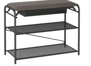 Банкетка с сиденьем 2-х ярусная Гранада 50х 65х 31см цвет черный Банкетка с сиденьем 2-х ярусная Гранада 50х 65х 31см цвет черный