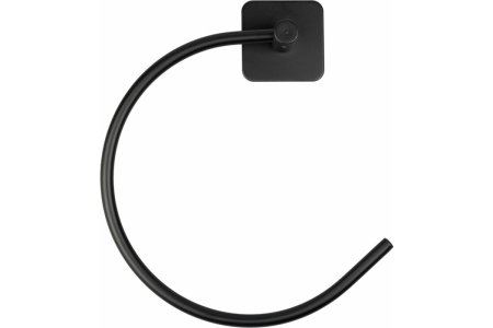 Полотенцедержатель 1 кольцо на липучке черный серия 6445 Полотенцедержатель 1 кольцо на липучке черный серия 6445