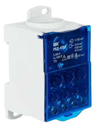 Блок распределительный на DIN-рейку IEK арт.RBD-400
