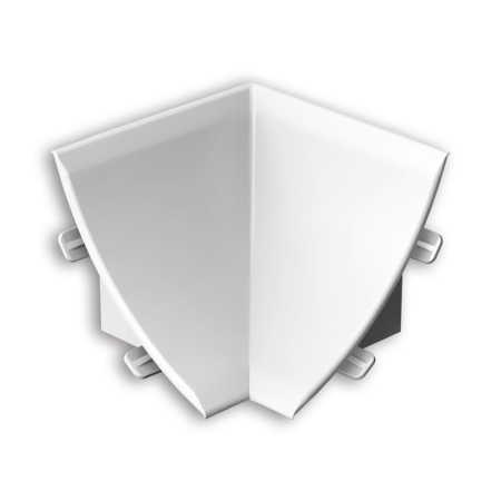 Набор комплектующих к плинтусу для столешницы ПВХ белый